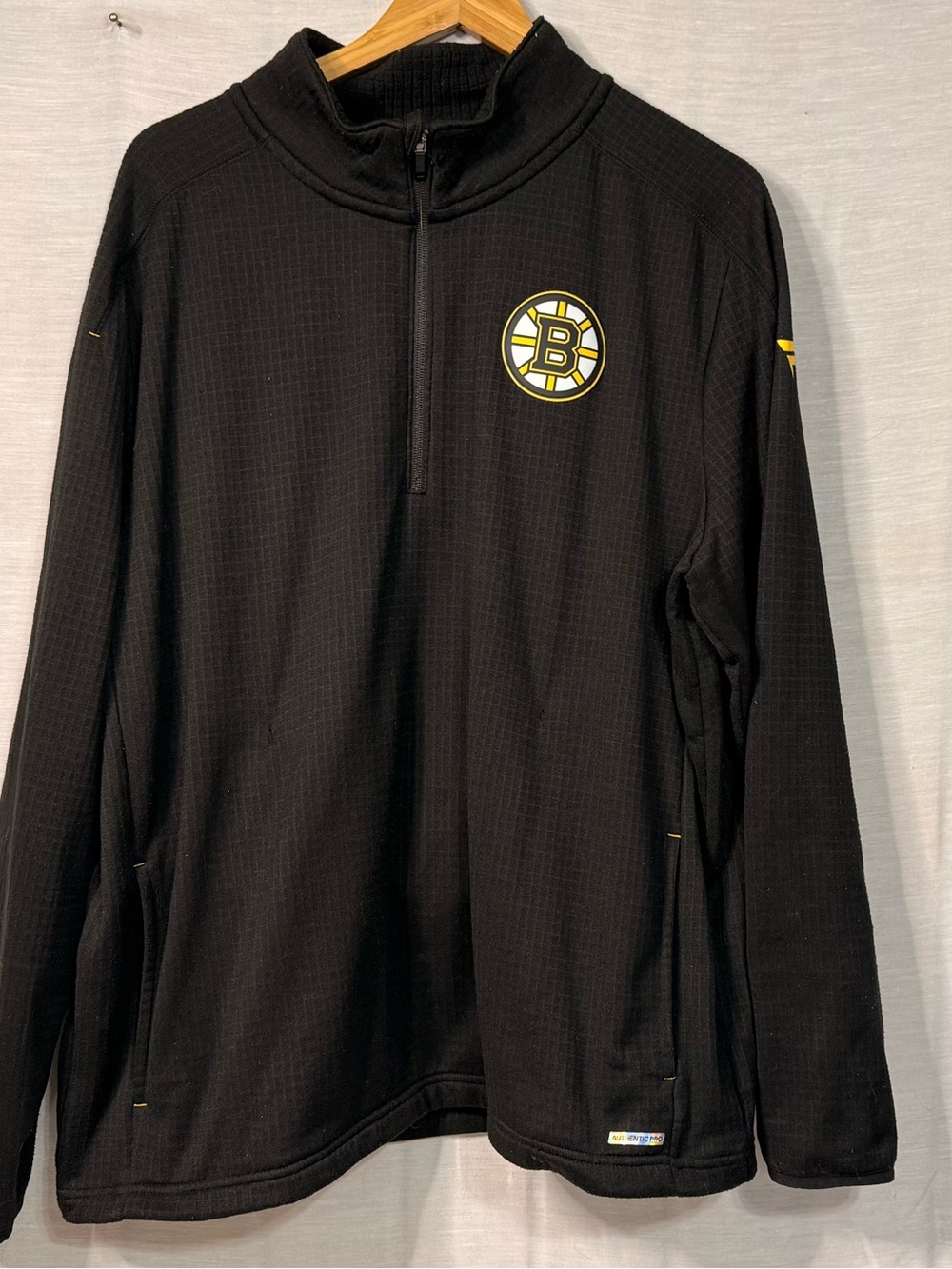 Boston Bruins Fanatics Authentic Pro 1/4 Zip Pullover XL